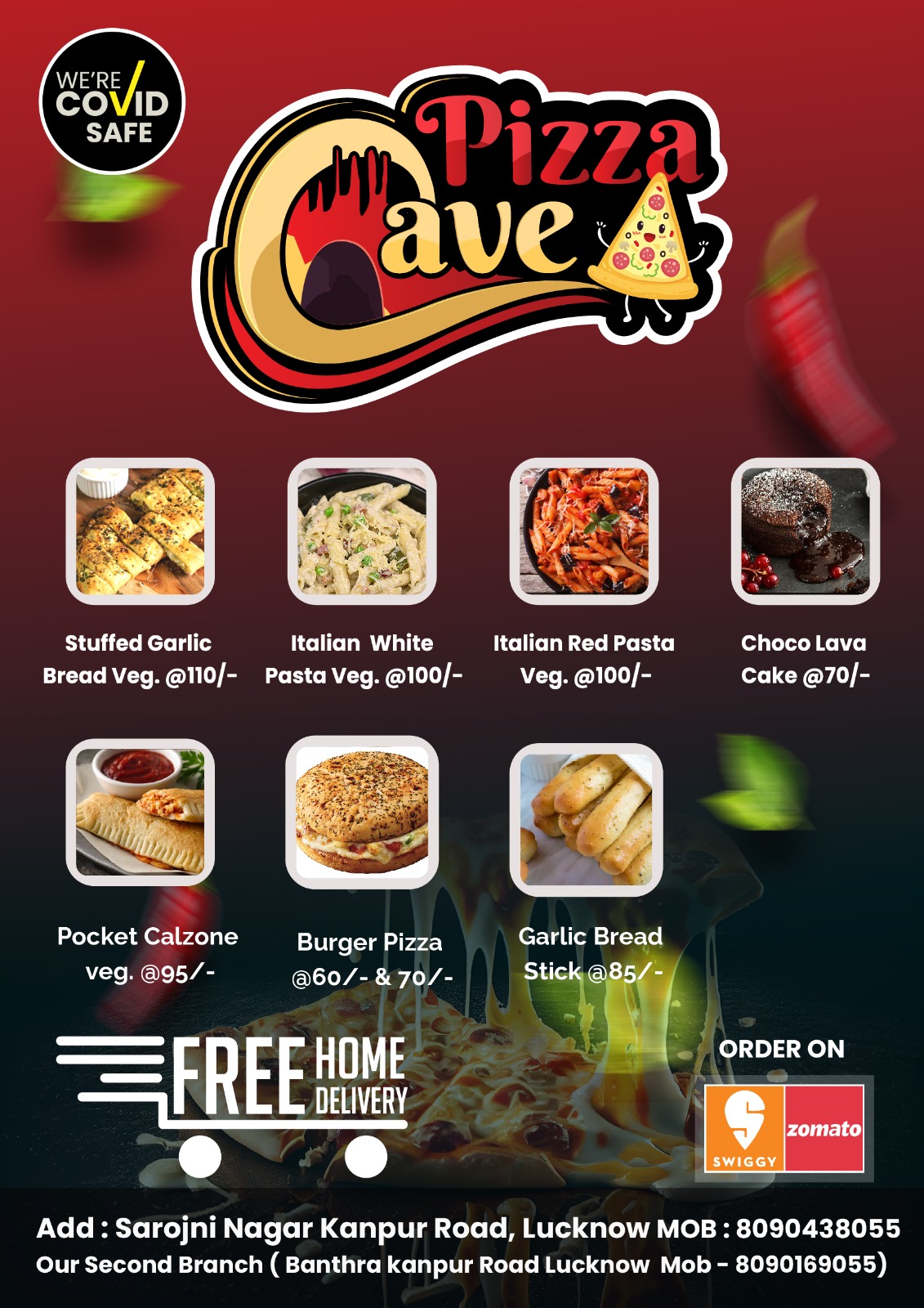 Pizza Cave Menu